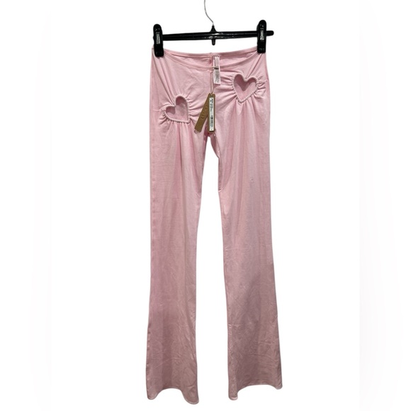 NWT SKIMS HEART CUT OUT FLARE LEGGING SZ XXS CHERRY BLOSSOM - Picture 3 of 7